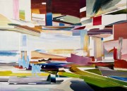 Florian Fausch -ohne Titel 240801-  oil and acrylic on canvas 100 x 140 cm 2024