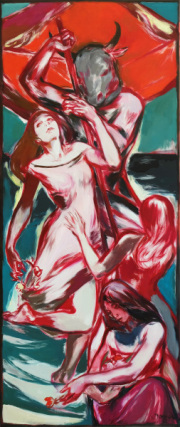 „Europa“    oil on canvas 260 x 110 cm 2022