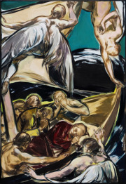 „Jesus Asleep“    oil on canvas  260 x 175 cm 2022