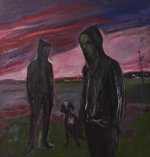 "The Suburb"  oil on canvas 90 x 90 cm  2019