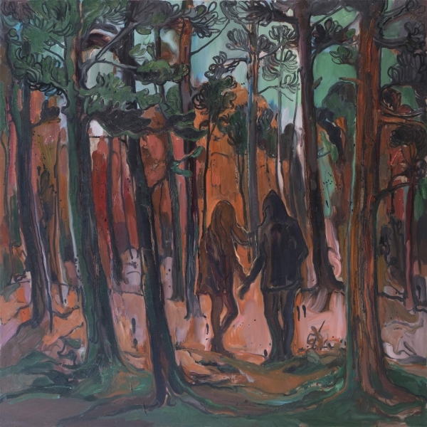 "Reddish Girl" oil on canvas 100 x 100 cm 2018