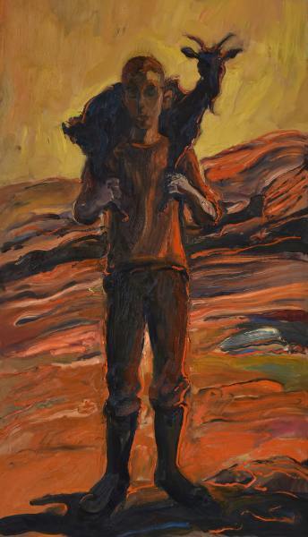 "The Shepherd" oil on canvas 120 x 70 cm 2019