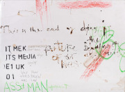 „ASSet MANagement“ blood, crayon, marker on paper 40 x 52 cm 2015