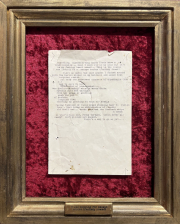„I was looking for escape routes (fantasy roams)“ typewriter on paper, framed 41 x 33 cm 2022