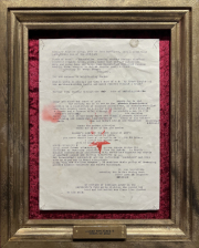 „Lungs are black and heart of gold“ typewriter on paper, framed 41 x 33 cm 2022