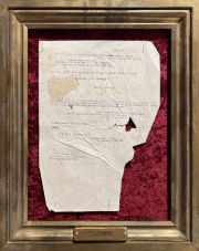 „Man’s restless & unquiet spirit“ typewriter on paper, framed 41 x 33 cm 2022