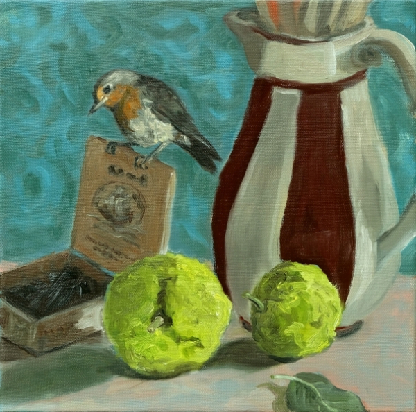 "Brotfrucht" oil on canvas  30 x 30 cm 2019