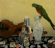 "Stilleben mit Papagei" oil on canvas  54 x 60 cm 2017