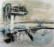 „Pooltime III“ Öl und Acryl auf Leinwand / oil and acrylic on canvas 130 x 150 cm 2013