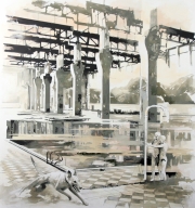 „Pooltime VII“ Öl und Acryl auf Leinwand / oil and acrylic on canvas 170 x 160 cm 2014