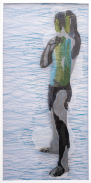 „Alejandro“  oil and mixed media on resin panel (framed) 122 x 76 cm / 48 x 29 inch 2021