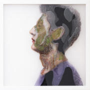 „Andres III“  oil and mixed media on resin panel (framed) 41 x 41 cm / 16 x 16 inch 2021