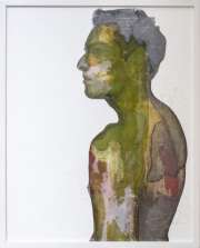 „Daniel II“  oil and mixed media on resin panel (framed) 76 x 61 cm / 29 x 24 inch 2021