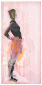 „Daniela X“  oil and mixed media on resin panel (framed) 122 x 76 cm / 48 x 29 inch 2021