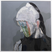 „Luciana V“  oil and mixed media on resin panel (framed) 122 x 122 cm / 48 x 48 inch 2021