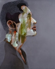 Rogelio Manzo "Mika V"  24 x 30 in / 61 x 76 cm  oil and mixed media on resin panel 2019