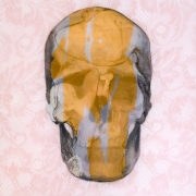 Rogelio Manzo "Tanatos LIX" 16 x 16 in / 40 x 40 cm  oil and mixed media on resin panel 2019