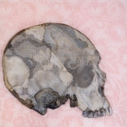 Rogelio Manzo "Tanatos LVIII" 16 x 16 in / 40 x 40 cm  oil and mixed media on resin panel 2019