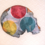 Rogelio Manzo "Tanatos LXII "  16 x 16 in / 40 x 40 cm  oil and mixed media on resin panel 2019