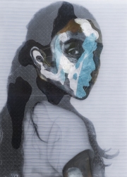 Rogelio Manzo "Teresa IX" 24 x 18  in / 61 x 46 cm  oil and mixed media on resin panel 2019