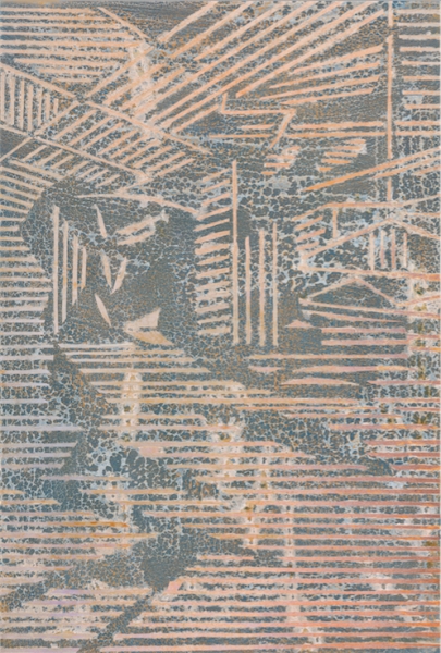 Florian Fausch 86 x 60 cm oil, shellac on paper (framed) 2018