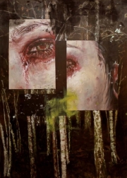 Arny Schmit Birkenwald 150 x 100 cm oil on canvas 2017