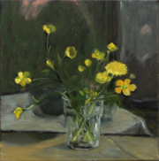 18 / 23 Petra Rintelen BUTTERBLUMEN 36 x 36 cm Öl auf Leinwand / oil on canvas 2023