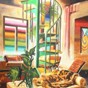Armando Marino -Interieur- 180 x 170 cm oil on canvas 2019