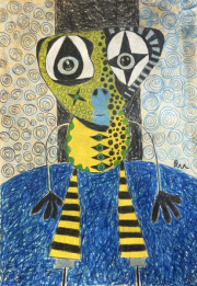 MASCH -Alien Caught Taking a Walk color pen on paper 30 x 21 cm 2026