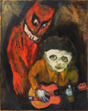 James Johnston -The Devils Music- acrylic and gold on canvas 51 x 40 cm 2025