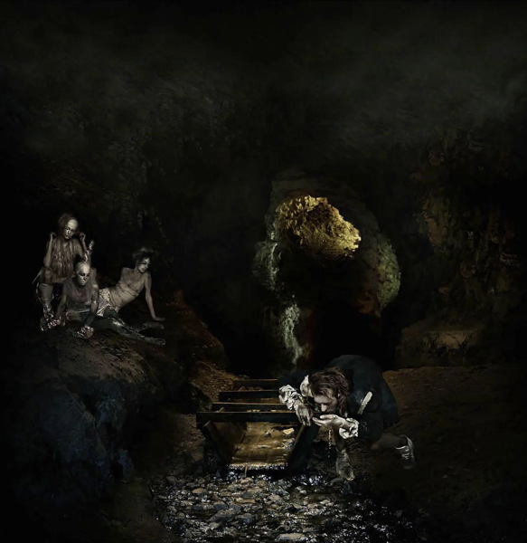 "In The Evening" (Underground Series) Fine Art Print on Alu Dibond, Diasec 120x120cm 2008 Edition of 3