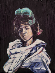 Andrea Damp -Cercle Vertueux- oil on canvas 40 x 30 cm, 2024