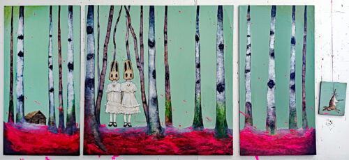 Big Art Rotterdam, Marie Louise Elshout, Hunters at Dawn, big painting installation